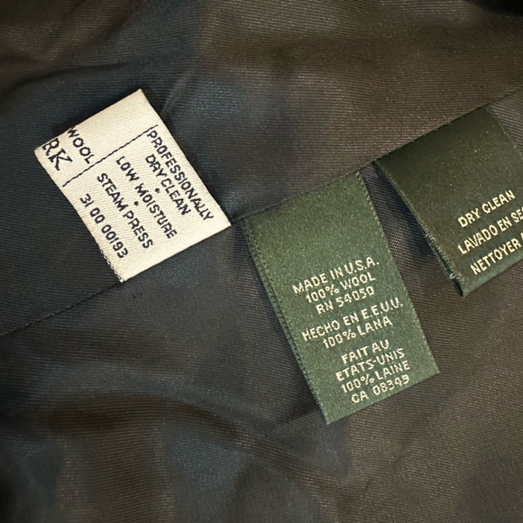 Vintage Ralph Lauren Navy Double-Breasted Wool Blazer Size Medium - Picture 12 of 16